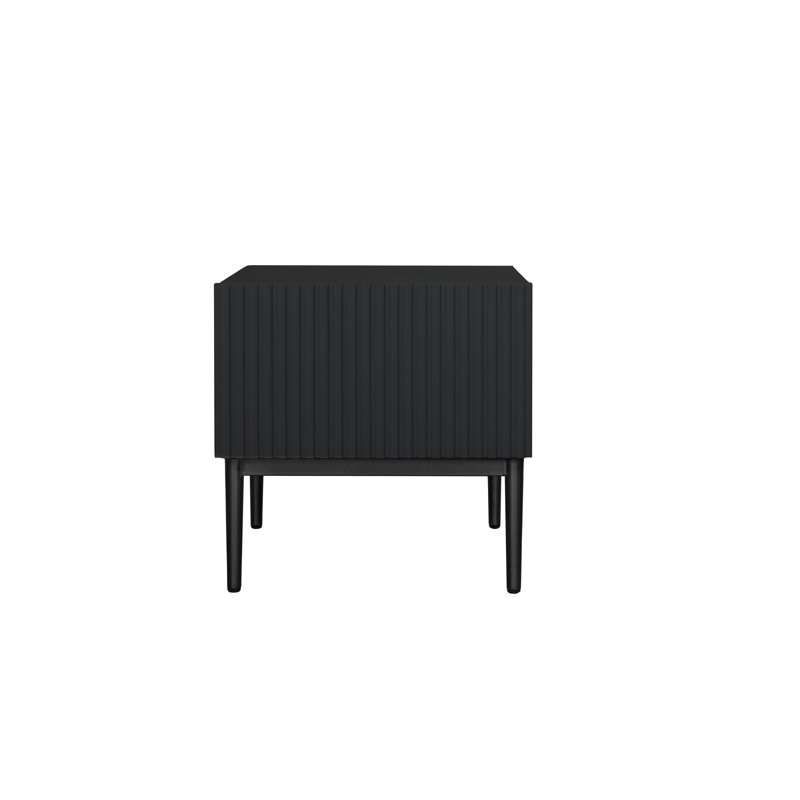 Alantra 46 cm W Laminate Bedside Table, Black