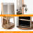 Modern Wood Jewellery Armoire With Rotating Mirror And LED Lights-98972567