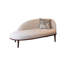 Chaise longue rembourrée en bois massif