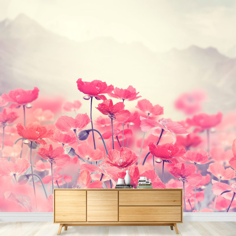 Murale florale, L 66 po x l 96 po