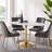 Lippa 60" Oval Terrazzo Dining Table In Gold White-222309086