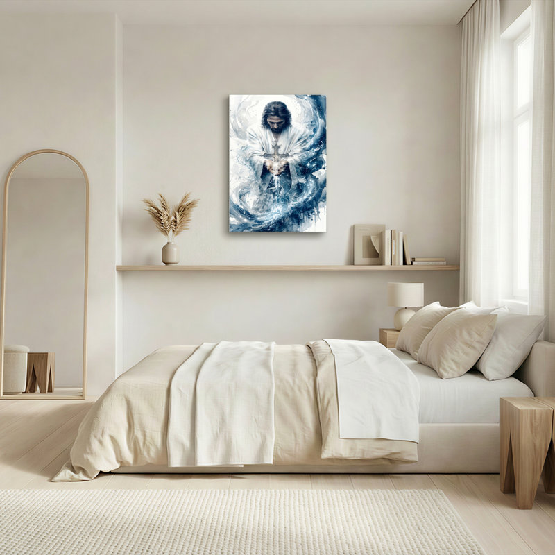 «Gallery Wrap», art mural sur toile pour le salon, la chambre à coucher, le bureau ou le vestibule - décoration murale décorative avec lumière Divine