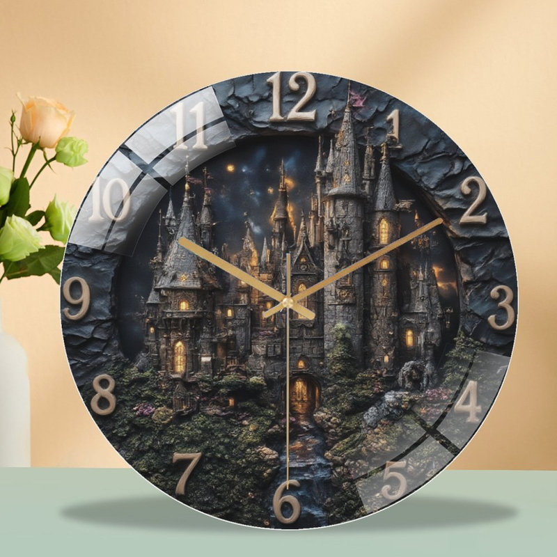 Horloge murale en verre 12 po