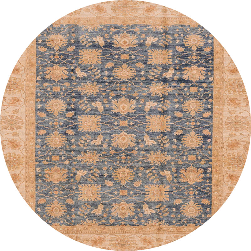 Tapis multicolore à motif abstrait Adamek, Rond 8 pi