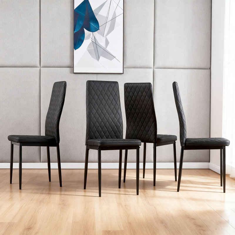 Ensemble de chaises de conférence Modern Home, 4, Noir