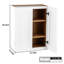 Armoire en bois massif blanc avec tablettes réglables et système Easy-Click pour bureau de cuisine H 27 po x P 12 po x H 36 po