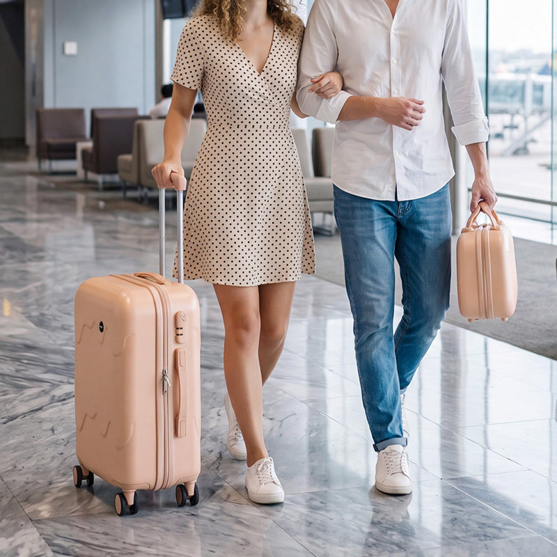 2-Piece Travel Suitcases Luggage Set