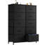 Commode en tissu à 10 tiroirs l 31,4 po avec plateau en bois et commode-438074395