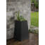 Ensemble de 2 pots de fleurs coniques en forme de V Keter, en résine durable, de grande taille (66 cm) de hauteur, pour intérieur et extérieur, aspect pierre, couleur graphite.