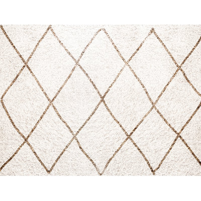 Abreonna Geometric Vinyl Machine Printed Area Rug