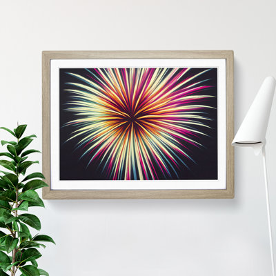 XH1022-2785X Dramatic Fireworks - Single Picture Frame Print