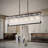 6-Light Industrial Glass Pieces Dimmable Adjustable Pendant Light Fixture Chandelier