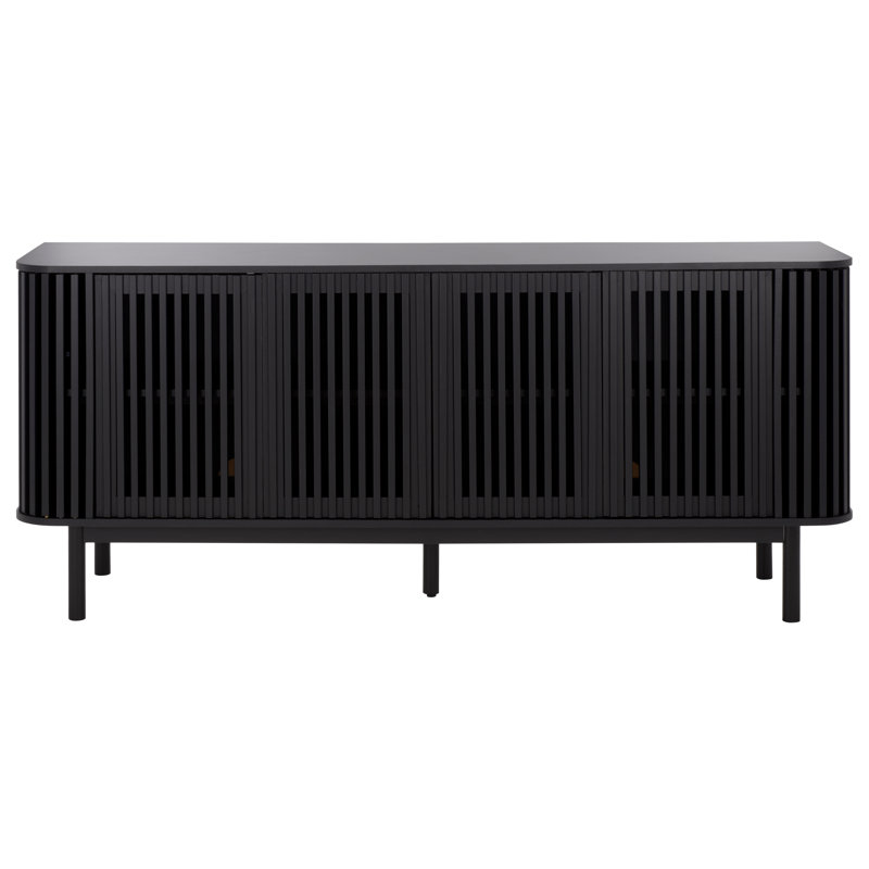 Buffet / meuble télé 4 portes Adiel, Noir