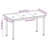 Rectangular 35.1" Long Dining Set with Cushions-194238082-200258485