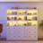 71"H X 70.8"W Book Cabinet Storage Bookcase with USB & Type-C Charging Ports and LED Lights (3A)-101737542