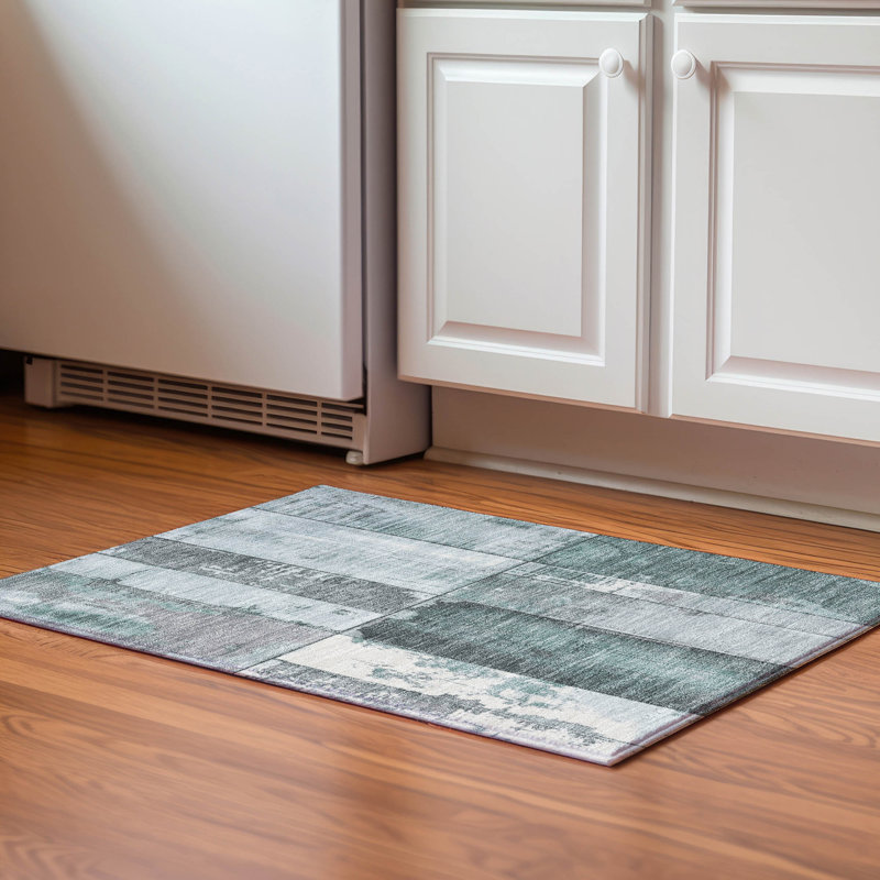 Premium Machine Washable Medena AMF1877 Geometric Rug, Rectangle 1'8" x 2'6"