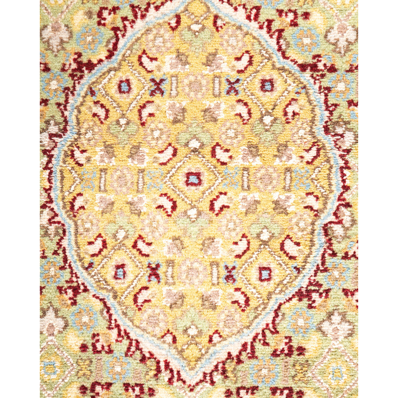 Tapis traditionnel rouge en laine noué à la main 7 pi 10 po x 10 pi 1 po