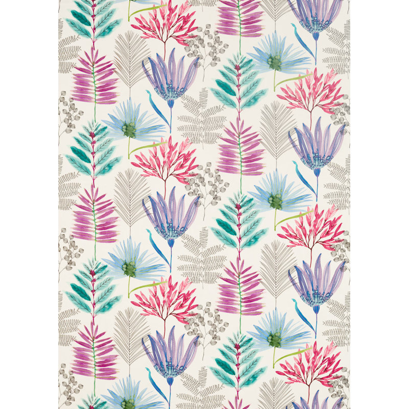 Yasuni Fabric, Cerise/Lagoon