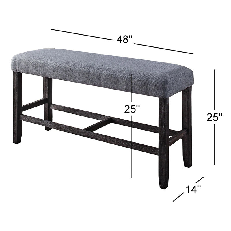 Mahria Polyester Blend Upholstered Bench