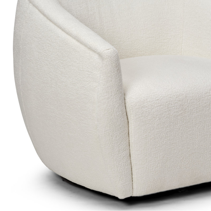 Fauteuil demi-tonneau pivotant rembourré Machayla