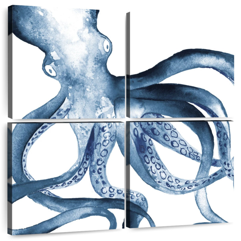 Brampt Octopus In The Blues, 18" H x 18" W