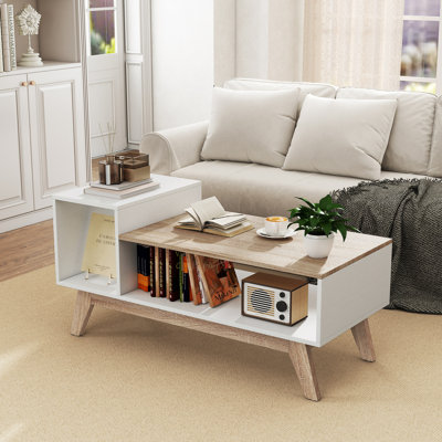  Table basse 43 po avec centre de table et compartiments de rangement