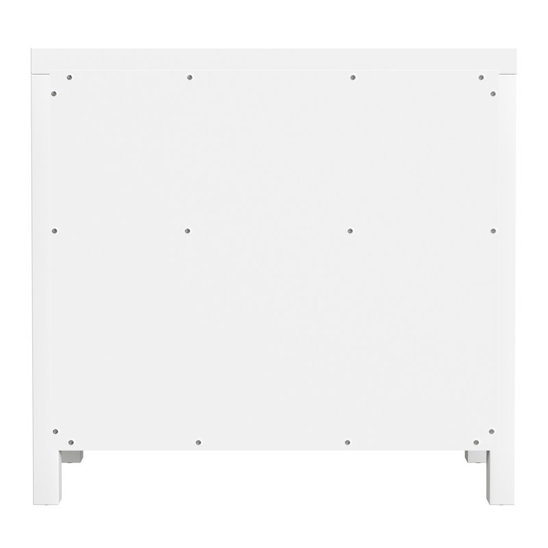 Nora 54 in. W Wood 1 Drawer 2 Door Accent Storage Cabinet, Smooth White