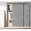 Portes coulissantes de placard Planum 0010, rails de montage supérieurs robustes en béton, moulures, garnitures, quincaillerie, ensemble de portes de placard de chambre en bois massif - 56 po x 96 po (2 x 28 x 96 po)-110083510-110083516