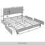 Lit plateforme double avec rangement en velours bleu marine-672306921-672306923