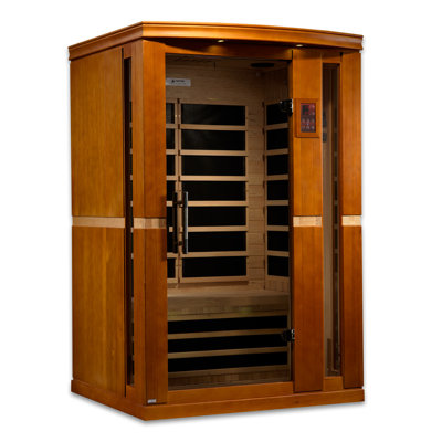 Dynamic Saunas Vittoria 2 - Person Bluetooth Compatible FAR Infrared Sauna with Remote Control in Hemlock