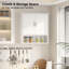Armoire de salle de bain murale blanche-1491715491