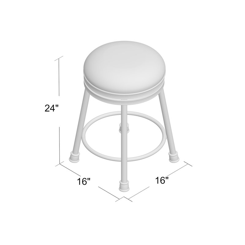 Giselle Swivel Upholstered Counter Stool with Metal Frame