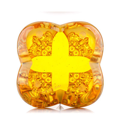 LIULI Crystal, Persimmon Figurine | Fortune Four Ways