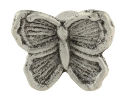 (Paquet de 5) Bouton papillon en étain antique de 1 3/8 po