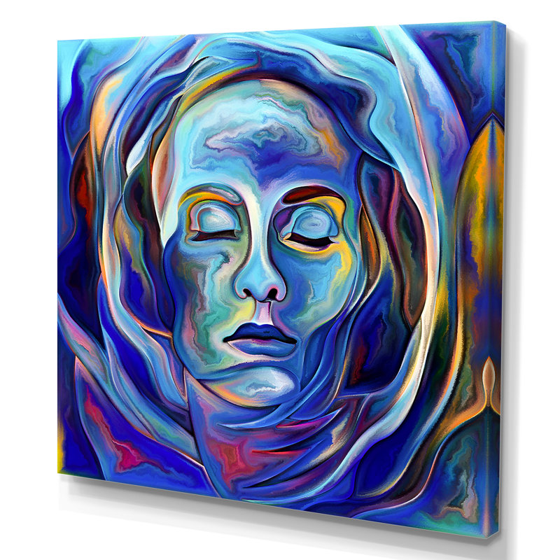 Portrait de floraison I - impression moderne sur bois, H 16 po x l 16 po x P 1 po, Toile tendue
