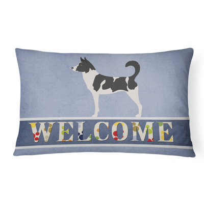  Canaan Dog Welcome Indoor/Outdoor Throw Pillow