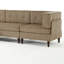 4 - Piece Upholstered Tufted Corduroy Modular Corner Sofa with Pillow Back and Removable Flip-Tray Top Storage Ottoman -1321940061