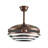 Orren Ellis 42" DIY Shade Brown Modern Ceiling Fan with Lights and Remote, Quiet and Reversible DC Motor Ceiling Fan-303910116