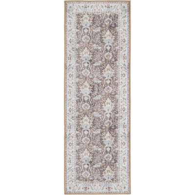 Tapis traditionnel Guljan couleur brun amande