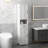 Slim Bathroom Storage Cabinet, Tall Bathroom Cabinet, Linen Tower With Open Shelf, Drawer, Recessed Doors, And Adjustable Shelves, White