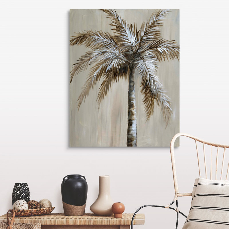 «Palm Magic II», art mural sur toile, H 40 po x l 32 po x P 1,25 po, Toile tendue