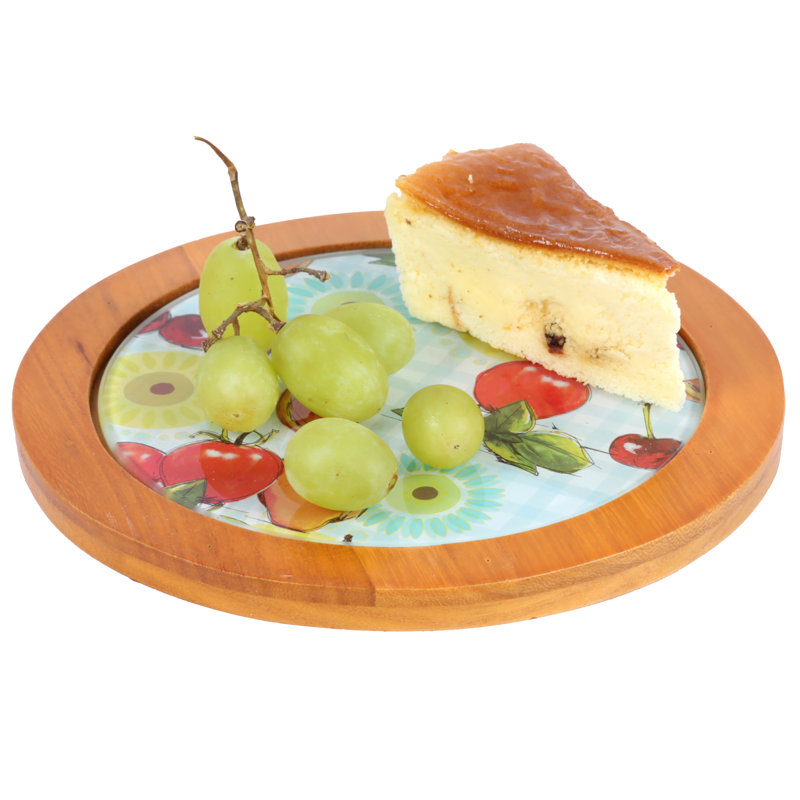 Extrait rond en verre trempé fruit
