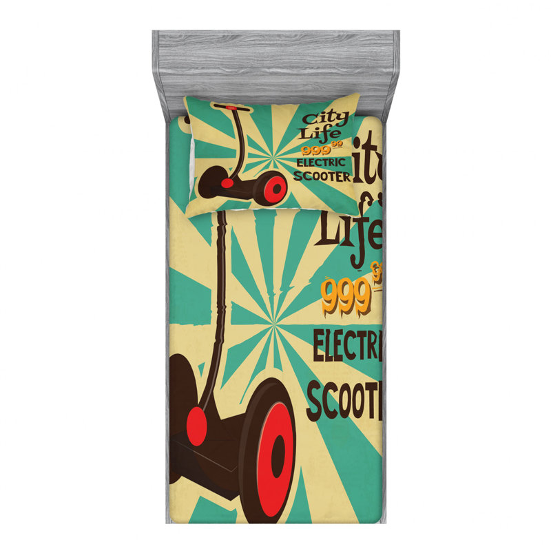 Ensemble de draps électrique scooter, Ensemble de draps pour lit simple TG avec 1 taie d