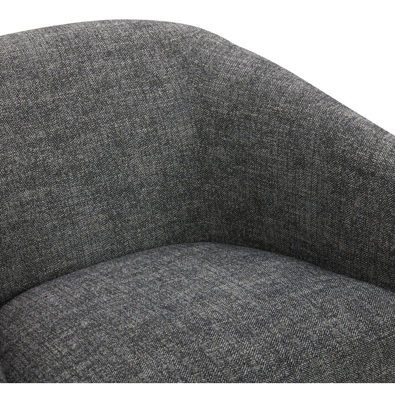 Fauteuil demi-tonneau pivotant Bennett, Gris foncé