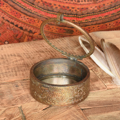Josephine Brass and Glass Jewellery Box