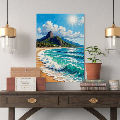 Canvas Wall Art Copacabana Beach Art-2 Vintage Poster Print Home Decor