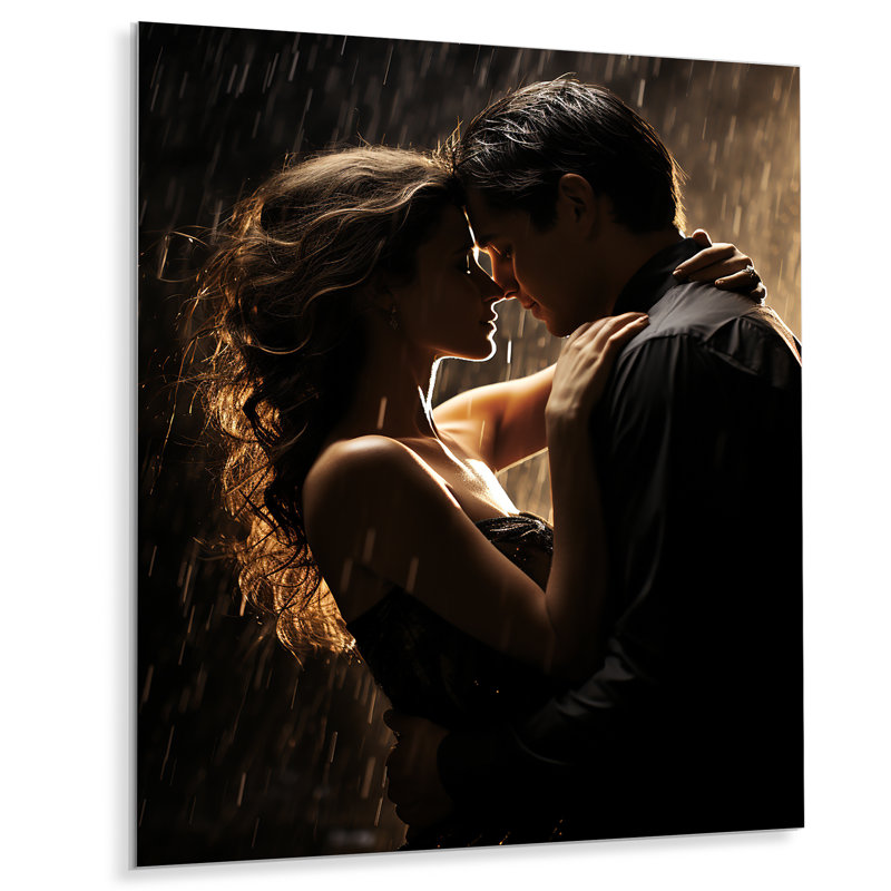 Couple de mariage Union céleste II - impressions murales romantiques en métal, H 20 po x l 12 po x P 1 po