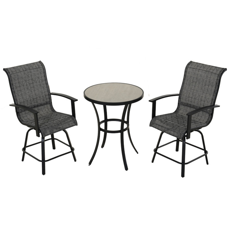 2 - Person Patio Conversation Set, Black