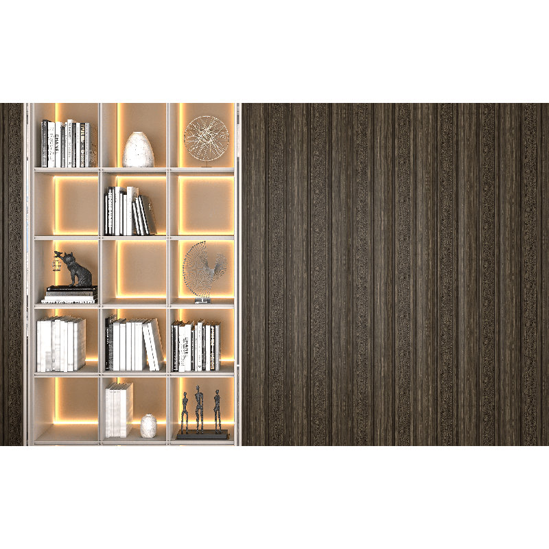 Panneaux muraux en vinyle 4,8 po x 94,5 po (paquet de 6), Gris