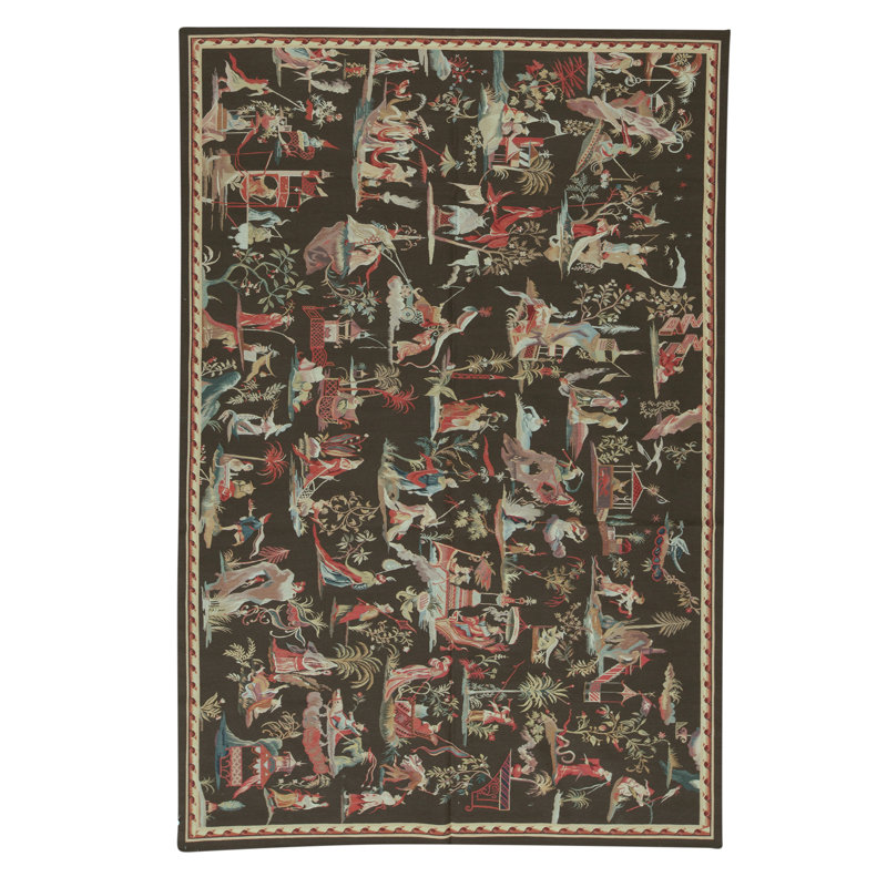 Hand-Knotted High-Quality Brown Area Rug